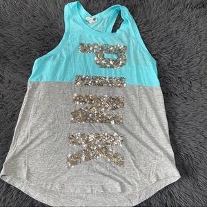 VS PINK Bling Razor Back Tank Top